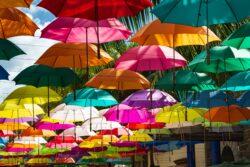 Colourful Umbrellas In Mauritius