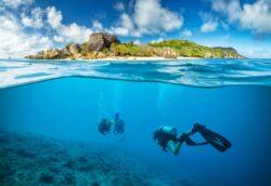 Scuba diving in The Maldives or Mauritius or Seychelles