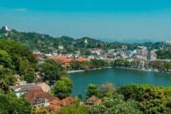 Kandy city view from a guesthouse when travelling solo in Sri Lanka